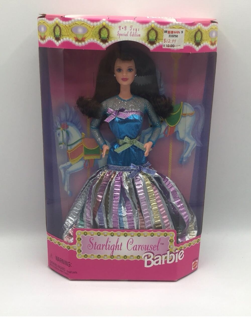 1997 Starlight Carousel Barbie Doll KB Toys Special Edition Brunette NIB 19708
